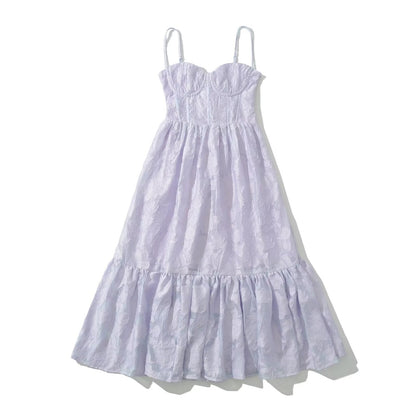 Variant image for Kvinna Midi Klänning Axellös Jacquard-4