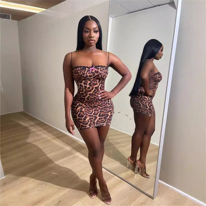 Kvinnors Mini Klänning Spaghetti Band Polyester-2