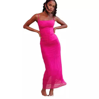 Dam Maxikjol Fiskbensmönster Spandex Lång-6