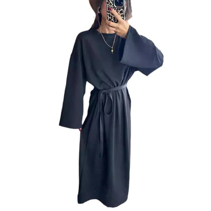 Dam Långklänning Löst Draperad Polyester för Fest-6