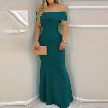 Dam Aftonklänning Hög Midja Mermaid Skirt Polyester-6