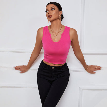 Variant image for Dam Kort Ärmlös Tröja Lätt Elastisk Casual-1