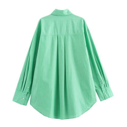 Damset med Dekorativ Skjorta och Långa Byxor i Mjuk Polyester-3