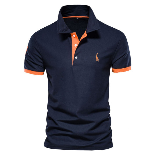 Herr Polo T-shirt Klassisk Stil Bomullsblandning-1