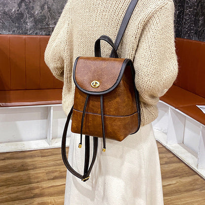 Dam Mini Ryggsäck Trendig PU-Läder-5