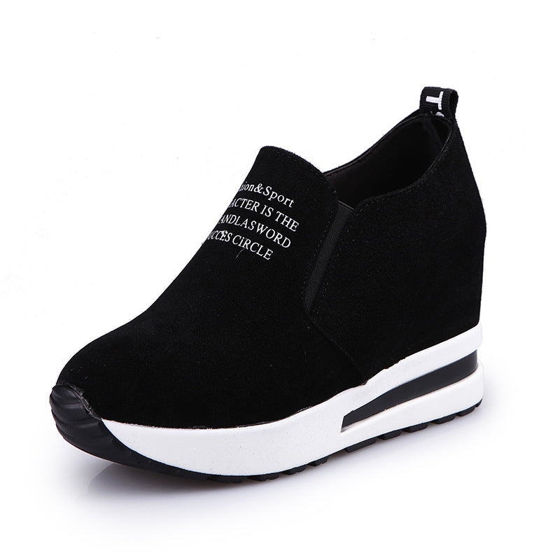 Variant image for Kvinnliga Kilsneakers Slip-On Mocka med Kilklack-3