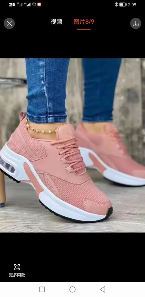 Kvinnor Sneakers Sportiga Mesh Övre Material Dämpande Sula 1