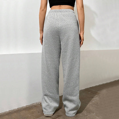 Dam Fritidsbyxor Bred Snitt Mjuk Svettmaterial-3