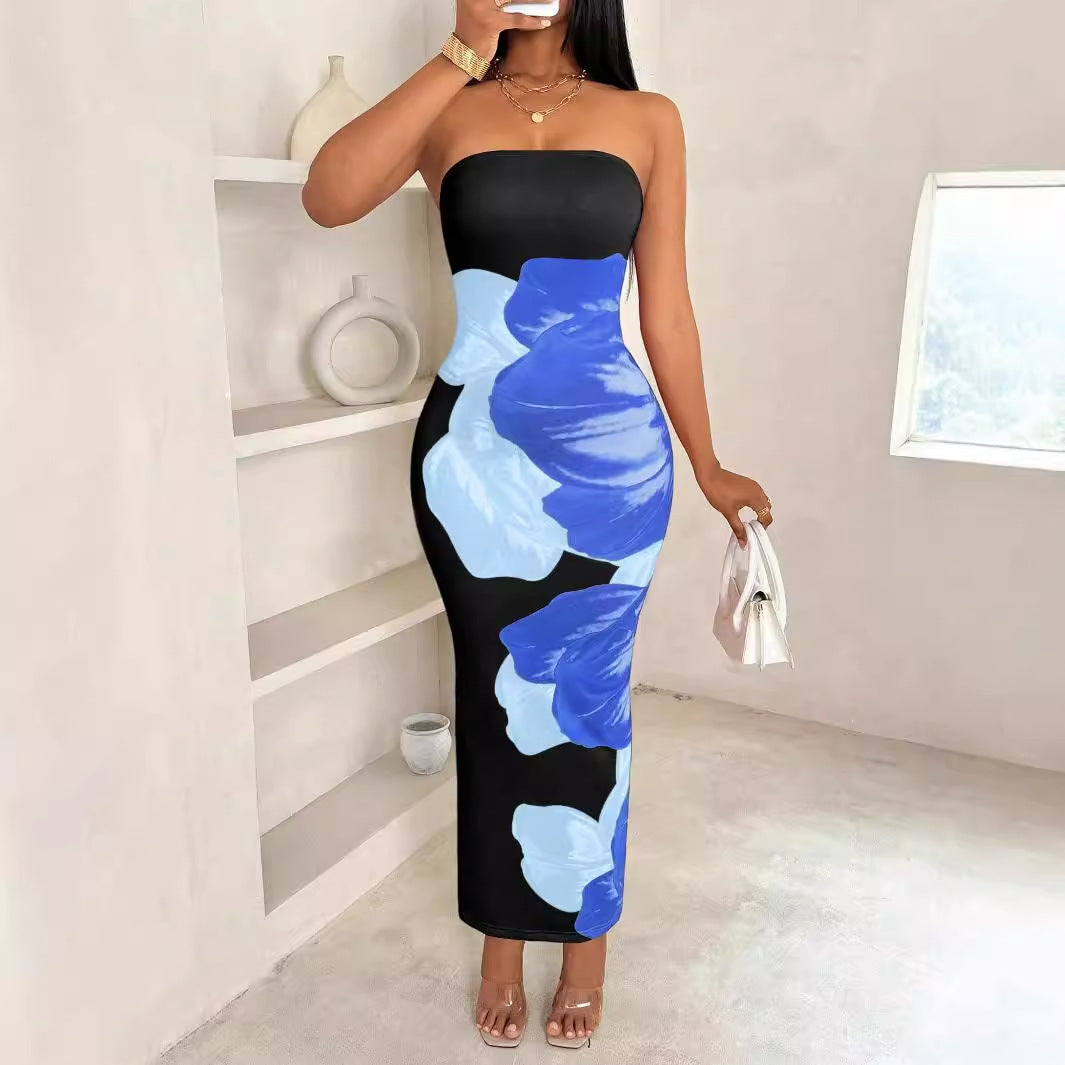 Dam Klänning Off-Shoulder Slim Fit Polyester Elegant och Tidlös-5