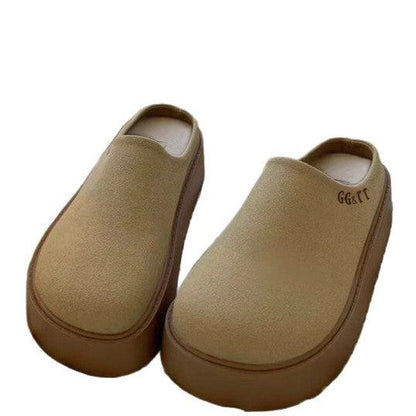 Kvinnors Pantoletter Bekväm Textil Minimalistisk Design-6