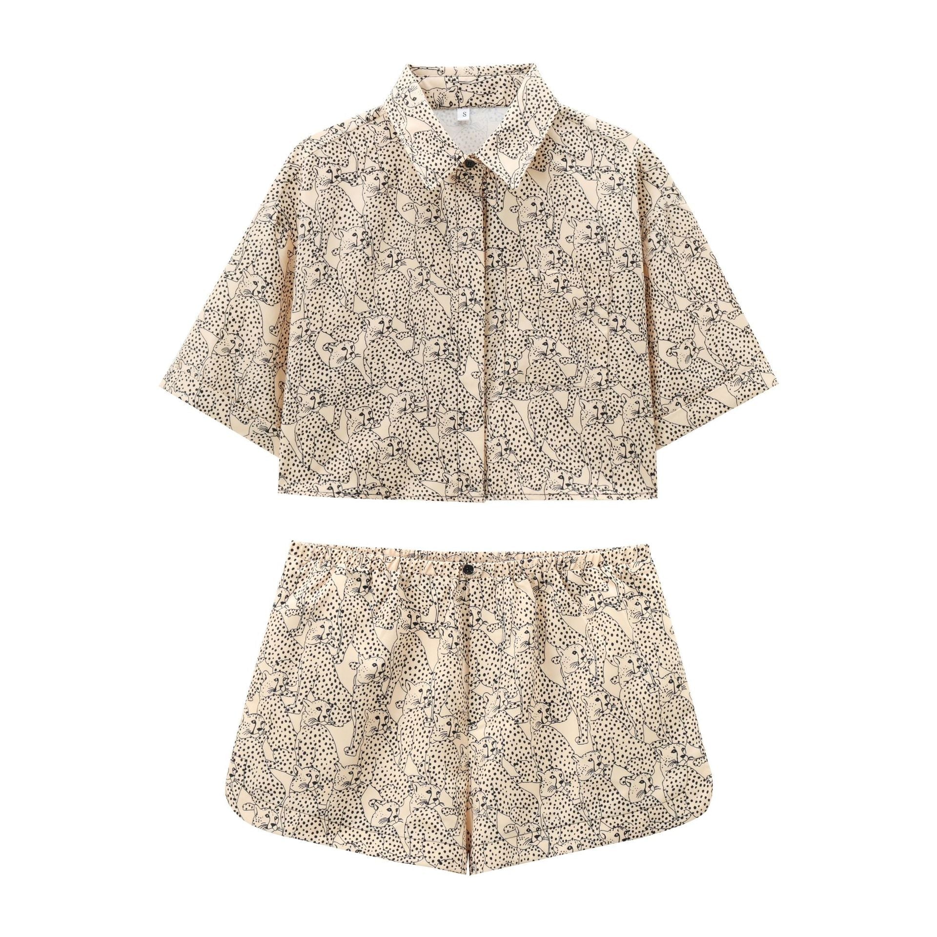 Variant image for Dam Shorts Mönstrad Kortärmad Lätt Polyester Set-9