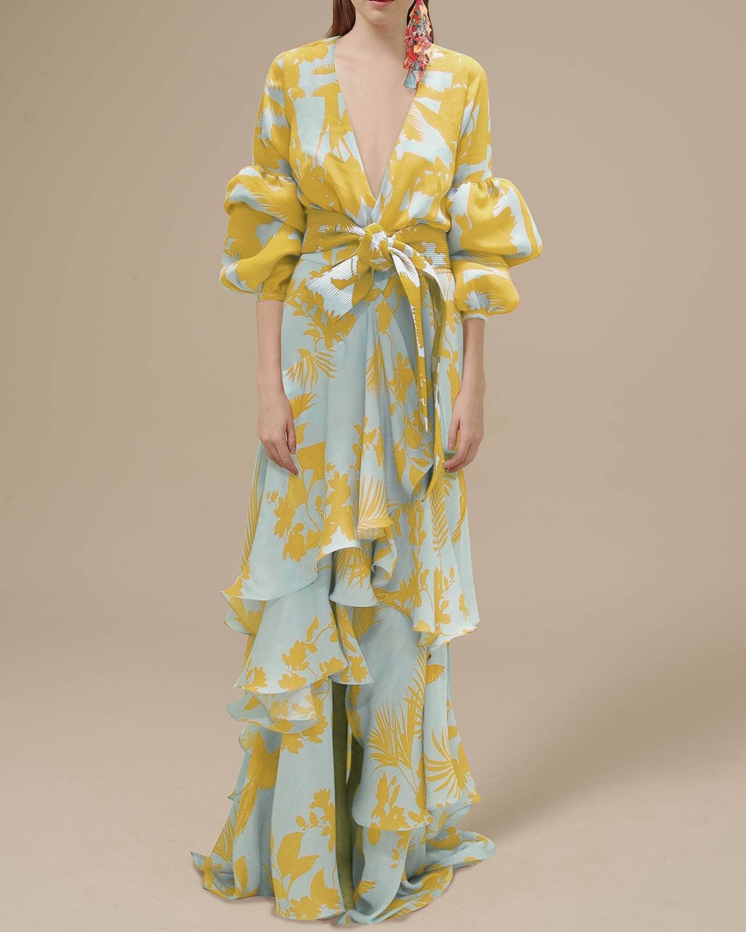 Variant image for Dam Klänning Rynkad Chiffong Elegant Flytande Silhuett-1