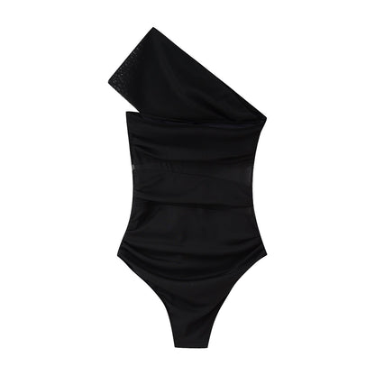 Baddräkt Dam Asymmetrisk Design Shaping Snabbtorkande Material 5