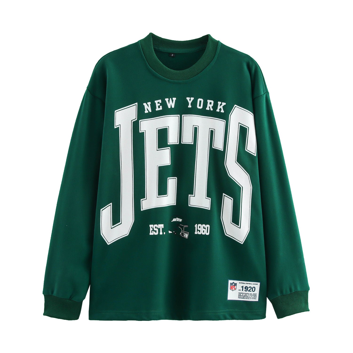 Sportig Kvinnors Tröja med Vintageinspirerat Tryck, Rund Hals och Elastiska Manschetter – Mjuk Tyg för Avslappnad Passform 5