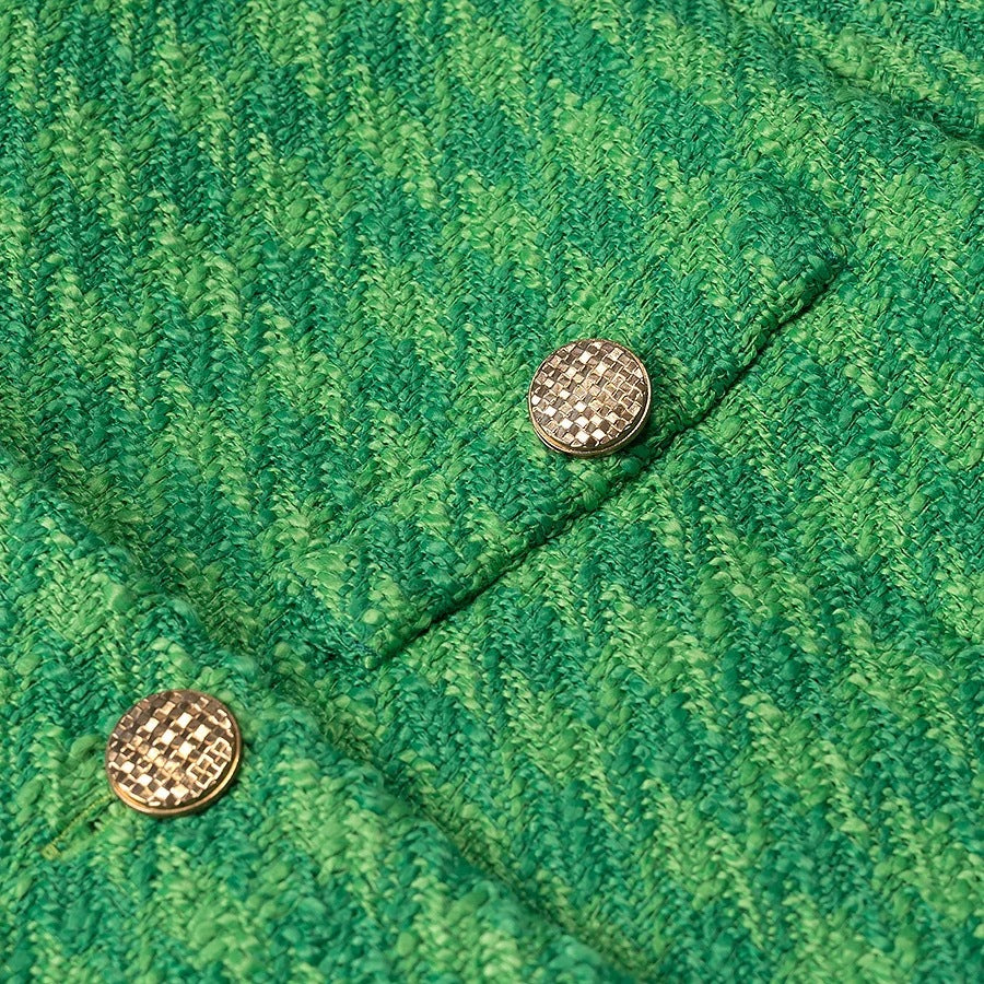Kvinnornas Boucléjacka Elegant Midjeskärning Mjuk Material 4