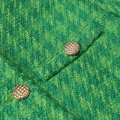 Kvinnornas Boucléjacka Elegant Midjeskärning Mjuk Material 4