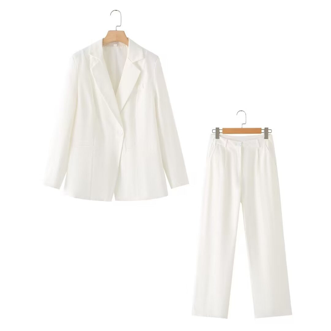 Variant image for Dam Kostym Slim Fit med Långa Byxor Polyester Elastan-7