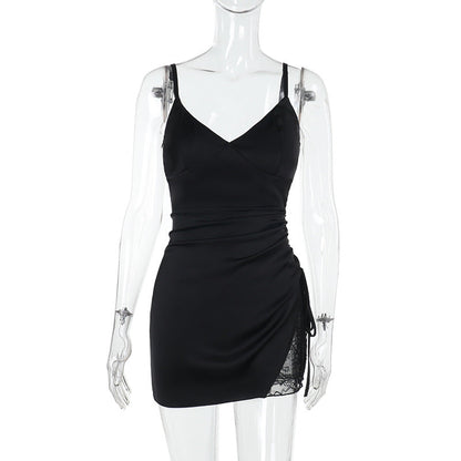 Kvinnors Bodycon Klänning med Spets Detaljer i Elastiskt Tyg – Elegant Silhuett för Speciella Tillfällen 7