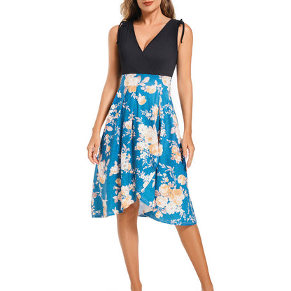 Variant image for Dam Klänning Blommig Ärmlös Polyester Medel Längd-1