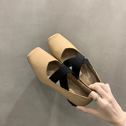 Dam Ballerina Skor Elastisk Design Hållbara Material 3