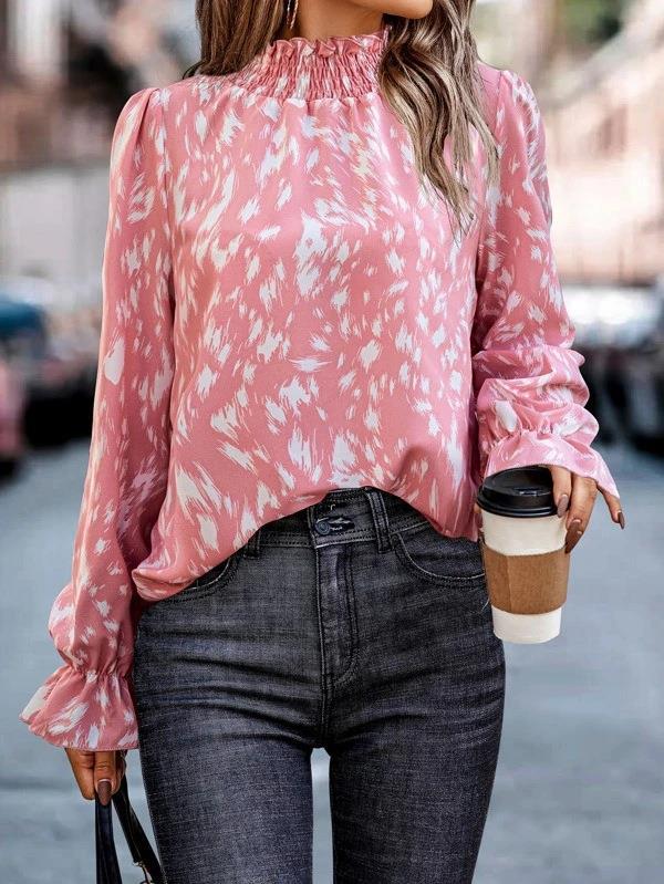 Variant image for Dam Turtleneck Blus Zebra Mönster Polyester-26