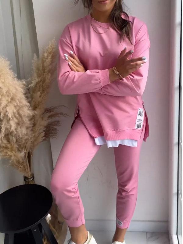 Unisex Fritidsset Split Tröja 3/4 Byxor Polyester-6