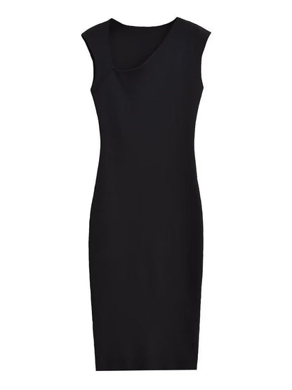 Variant image for Kvinnors Bodycon Klänning Asymmetrisk Nacke Stickad-4