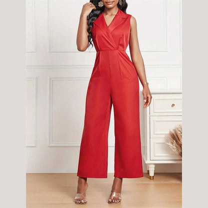 Kvinnors Jumpsuit Bred Ben Skräddarsydd Mjuk Tyg-2