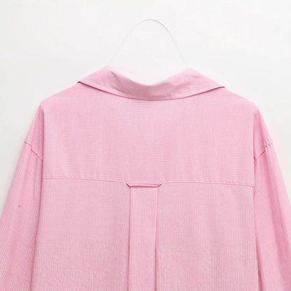 Dam Skjorta Randig Långärmad Polyester-4