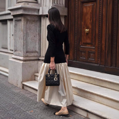 Kvinnors Wrap-Klänning Blommig Detalj Lätt Tyg-4