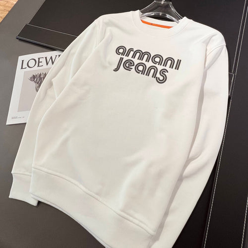 Herr Tröja Rundhalströja Tjock 100% Bomull-1