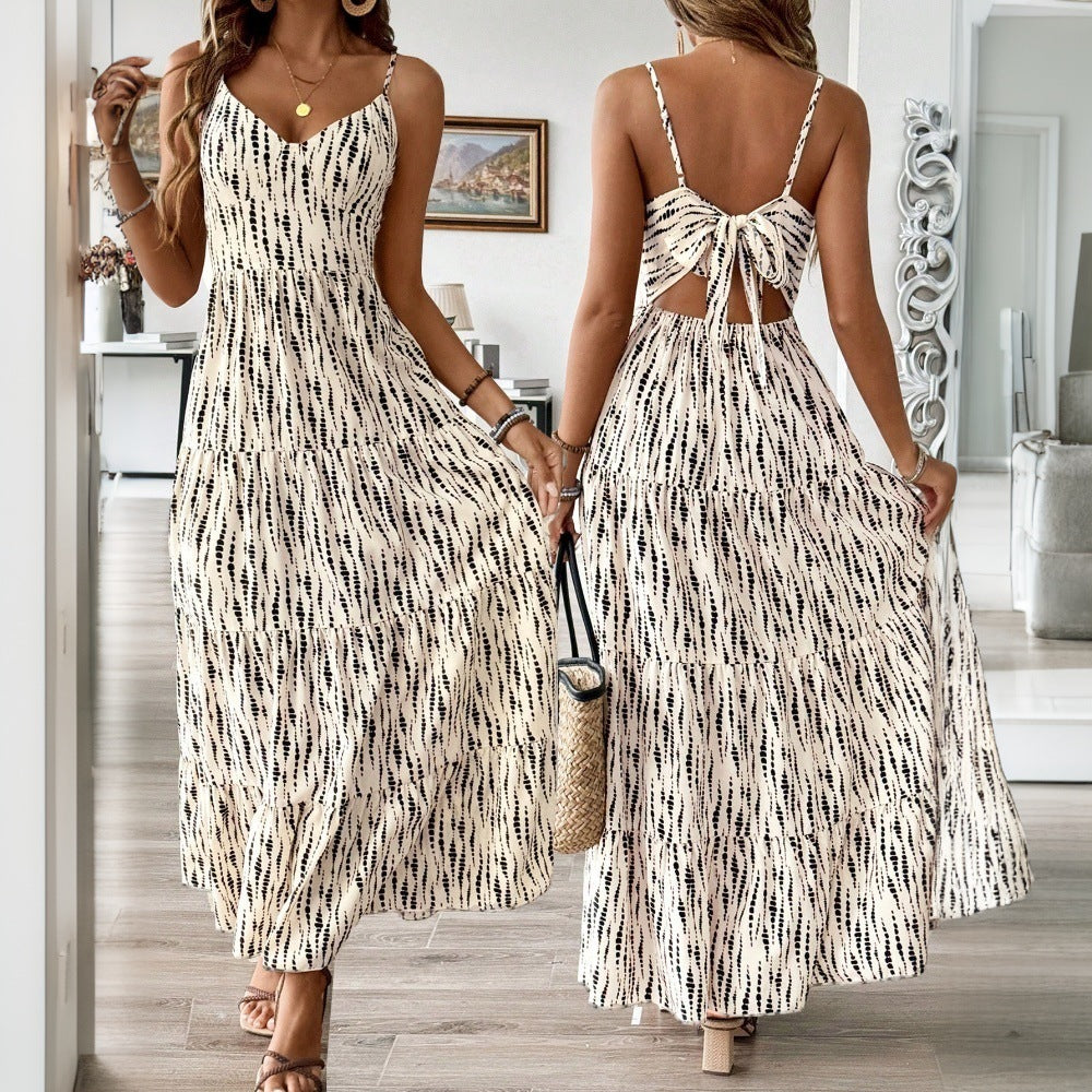 Damklänning Lång Oregelbunden Design A-linje Polyester-2