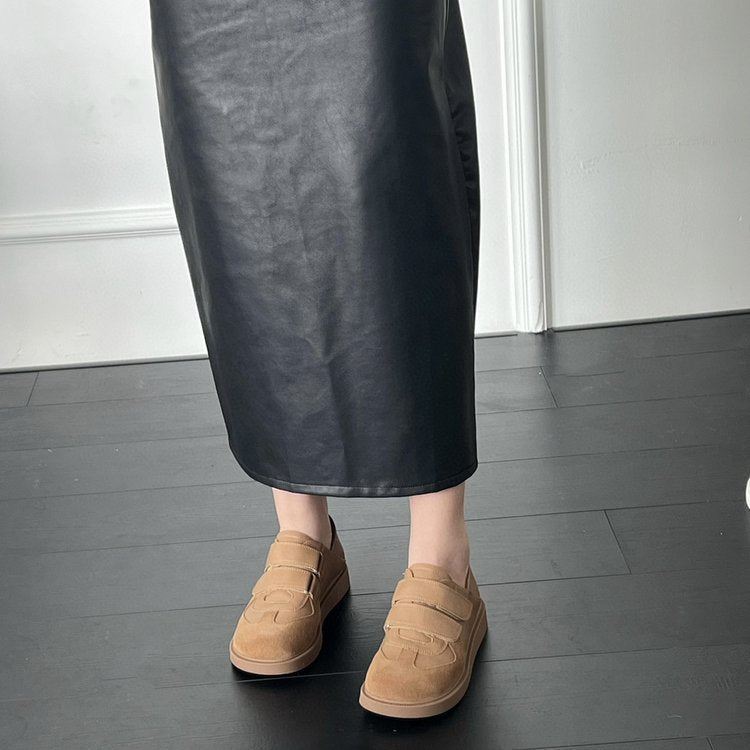 Kvinnors Sneakers med Kardborrstängning Dämpande Mocka 3
