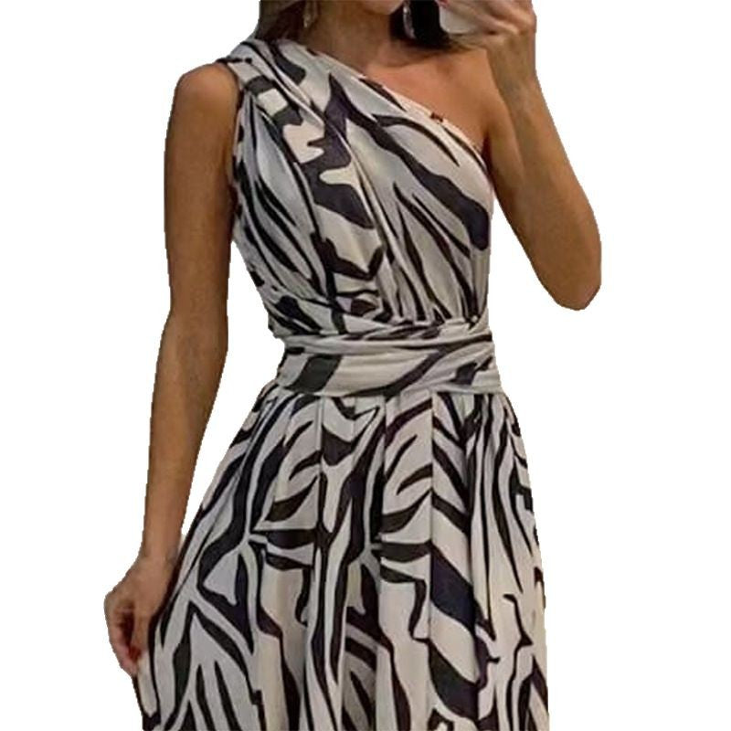 Kvinnors Långklänning Asymmetrisk Fest Polyester-6