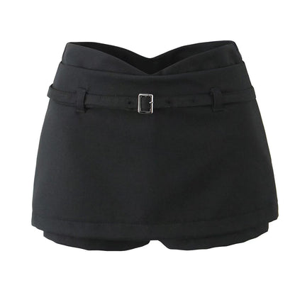 Variant image for Kvinna A-Line Kjol Tvåfärgad Kort Polyester-4