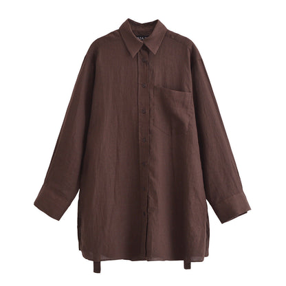 Variant image for Dam Byxor Set Monokrom Lång Skjorta Baggy 100% Bomull-1
