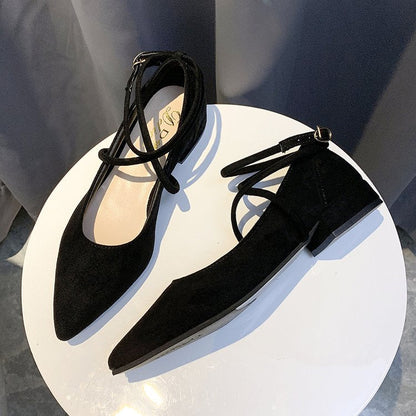 Svarta Ballerinaskor Dam med Klassisk Remdesign i Velour – Bekväm och Elegant Stil för Vardag och Fest 2