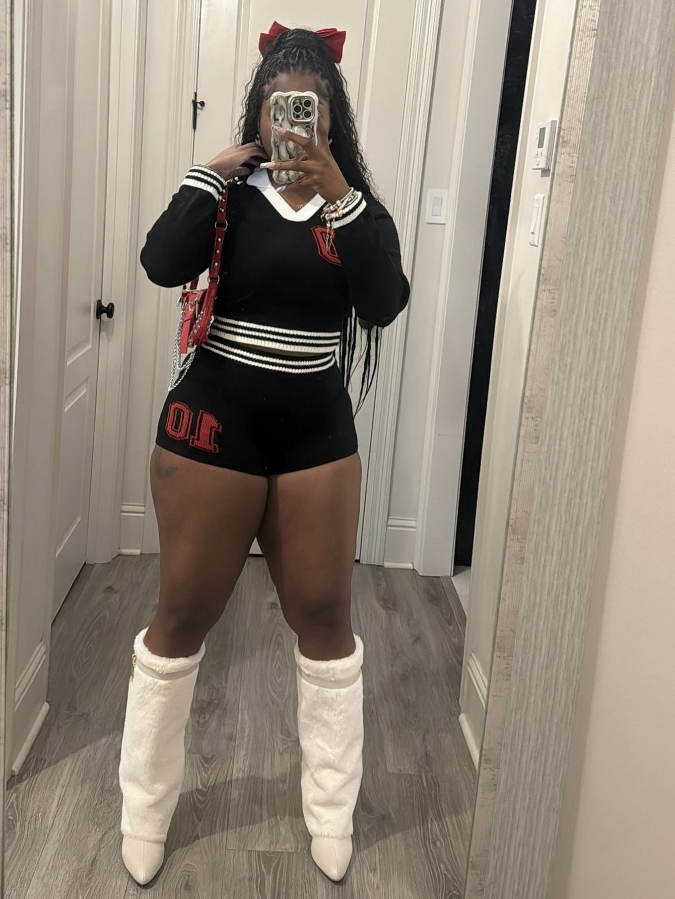 Variant image for Dam Långärmad Topp och Shorts Sats Polyester Spandex-4