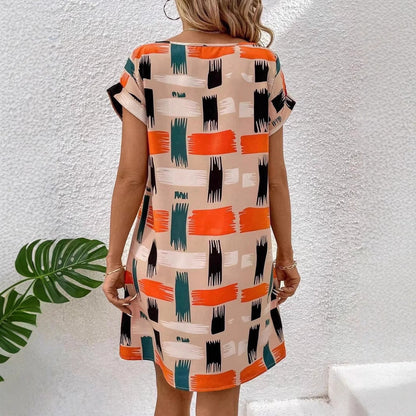 Kvinnors Klänning Kort Urban Batwing Ärmar Polyester 5