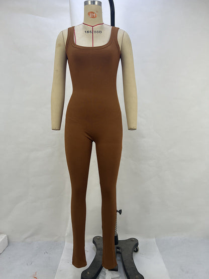 Variant image for Dam Jumpsuit Fyrkantig Halshals Slim Fit Polyester-5