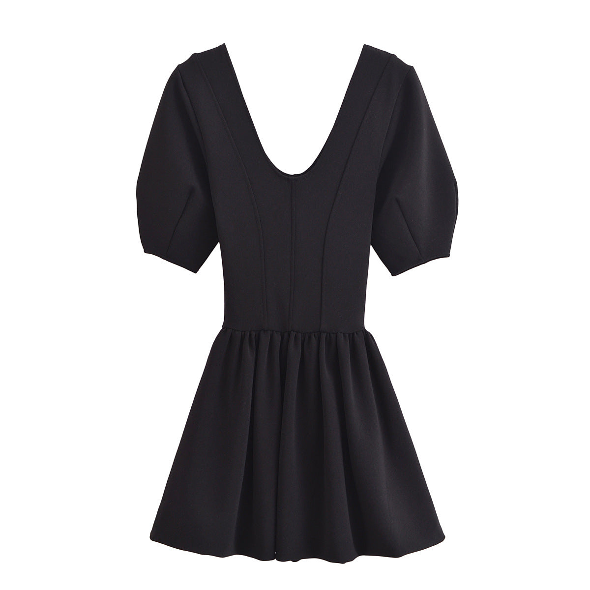 Fina Dam Klänningar Mini Rundhalsad Polyester-1