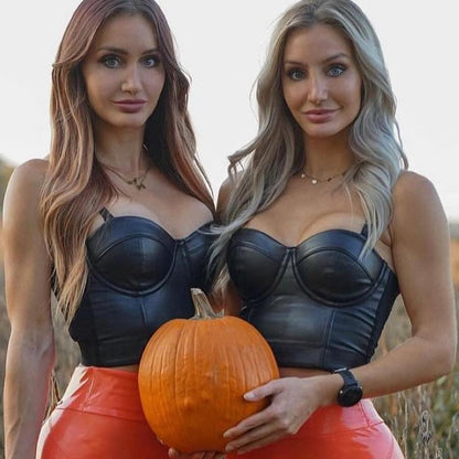 Festtoppar Dam Slim Fit Backless Spandex Crop Top-2