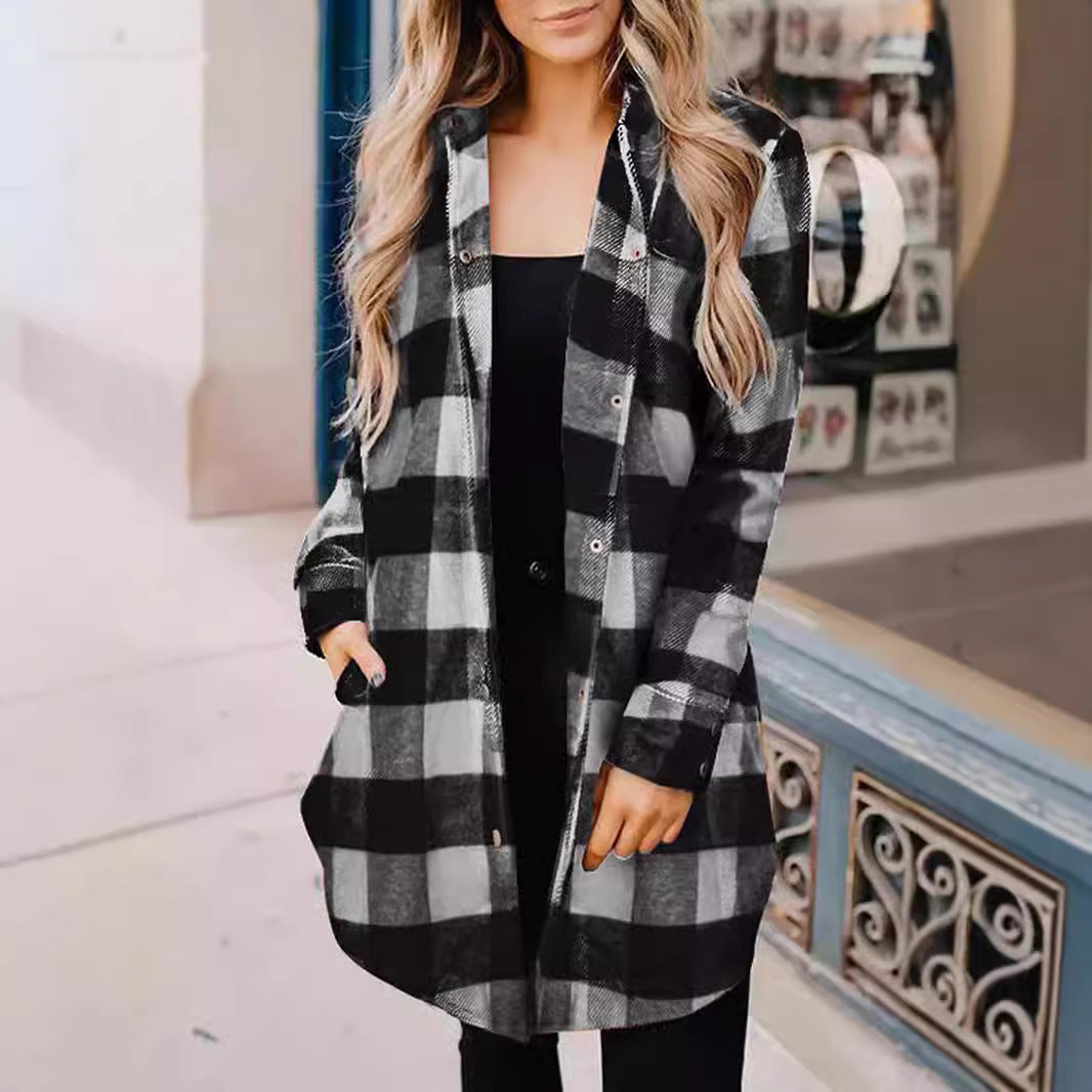 Kvinnors Lång Kappa Urban Stil Polyester-3