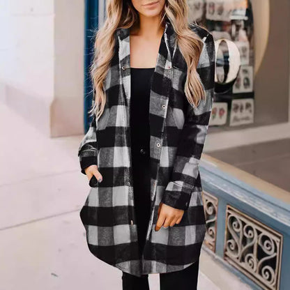 Kvinnors Lång Kappa Urban Stil Polyester-3