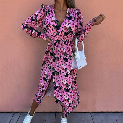 Variant image for Kvinnors Mini Klänning V-Ringning Spandex-49