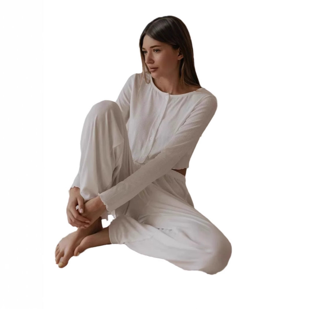 Långbyxor Set för Dam i Organisk Bomull – Avslappnad Passform, Flera Färger 3