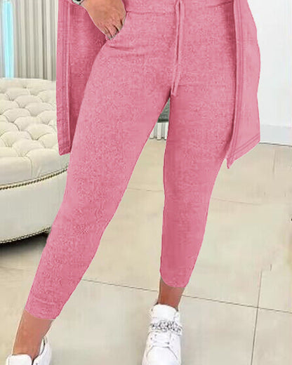 Dam Casual Set Långa Ärmar Polyester-6