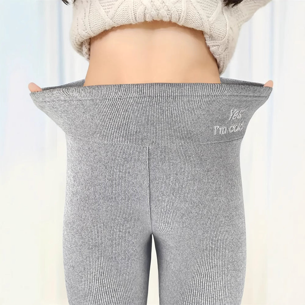 Kvinnors Leggings Ribbstickade med Elastiskt Midjeband Mjuk Blandning-3