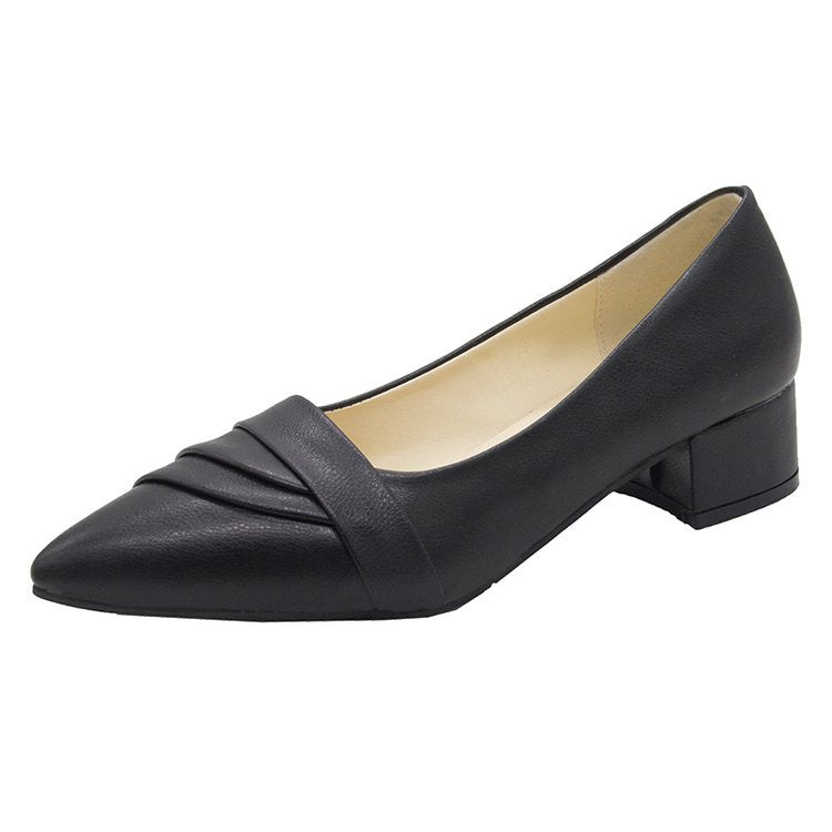 Damen Pumps mit Blockabsatz aus Synthetikleder – Elegante Wickeldesign Schuhe für Büro und Freizeit 8