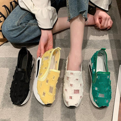 Kvinnors Sneakers Slip-On Andningsbart Material Avslappnad Design 4